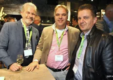Jos de Wit (Global Fresh Trade International) met Bert Westera (Sweet Fruits) en Albert den Braven, Zoutewelle