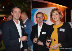 Eric Poot (Wageningen UR), Gert Jan v/d/ Berg (TU Delft/Robot Valley) en Angelique Koolschijn (Westland Marketing)