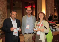 Gael Fretay (Aber Consulting), Nicolas Le Roch (Arkema) en Linda Kaluzny - Pinon (L'Arboriculture fruitiere & Culture Legumiere).