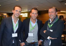 Pim Leenheer van Dailyfresh Logistics, Tom Leenheer en Maarten Schrijvershof.