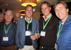 Anton Rutten van Aphroditefruit, Piet van der Wal en Paul van der Gijp van FruitFactor en Simon Reedijk van Exsa Europe