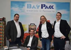 Het team van BayPack GmbH: Benedikt Berger, Frank Krier, Hans-Jürgen Filp en Björn Firneisen