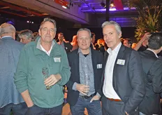 Jos Scheffers (Kwekerij Zeurniet), Andre van Geest (VG Orchids) en Marcel Eek (Triple Group)