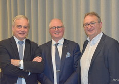 Eerste Schepen Eric Awouters, BelOrta directeur Chris Depooter en Burgemeester Danny Deneuker