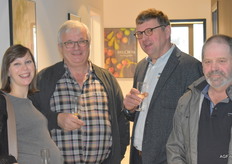 Lien Jolling (Boerenbond) met leden van de Raad van Bestuur van BelOrta Peter Bartels (Barver), Johan Magnus en Ras Kendany