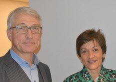 Fruithandelaar Peter Nicolaï (Nicolaï fruit) en Annick Bossier (Bossier)
