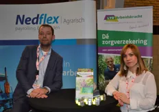 Rene Nipshagen van Neflex en Maria Kusters van LTO Arbeidskracht.