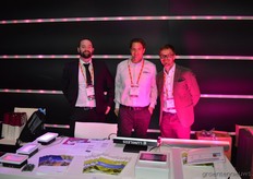 Viktor Zsellér (Arrow Electronics), Daniel Franke (Cree) en Paul Blanc (Arrow Electronics).