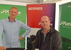 Jorrit de Vries van Planasa en Marc van Gennip van Genson bv Soft Fruit Plants.