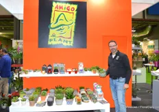 Jacco Huibers van Amigo Plant, met het uitgebreide assortiment vetplanten.