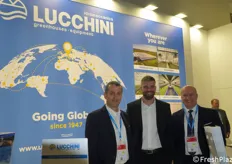Idromeccanica Lucchini, meer dan 75 jaar geschiedenis in geavanceerde oplossingen voor de serreteelt. Op de stand ontmoetten we Vittorio Genualdi, Matteo Lucchini en Cesare Ghezzi.