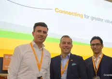 Maximilian Becker en Marko Grozdanovic van BASF | Nunhems en Simone Cerutti van Horta, onderdeel van BASF Digital Solutions.