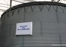 Eén van vier grote silo's.