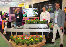 Edwin Hoenderbos, Dirk de Bruin en Reyer van der Louw in de gedeelde stand van Logiqs en Dick DeBruin Construction.