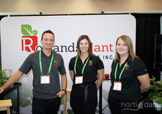 Ed Thoren, Michelle van Lieshout en Jocelyn Sheppard van Roelands Plant Farms.