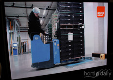 Growers United present op het videoscherm in de stand van Viscon.