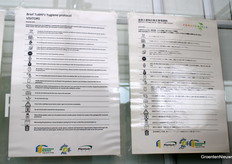 Handig: hygiëneregels ook in het Chinees. In Nederland mogen we graag benadrukken dat we voorop lopen met hightech in de tuinbouw, maar zoals recent onder meer tijdens de Autonomous Greenhouse Challenge weer te zien was, staat ook Azië niet stil met onder meer AI-gerelateerde ontwikkelingen. 