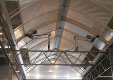 Het Horti-House van ten opzichte van vorig jaar ingeruild voor een eveneens indrukwekkende grote kasopstelling met Roll-Air-systeem bij Rovero