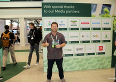 Jamie Rother, van het Australische bedrijf The Cotton Brunch, gespecialiseerd in zonnebloemen, bezocht de beurs als bezoeker.