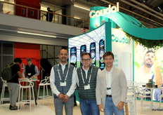 Hedi Gharsallah, Leví Romero en José Andrés Martínez van het Spaanse bedrijf Caudal, dat gespecialiseerd is in irrigatieoplossingen.