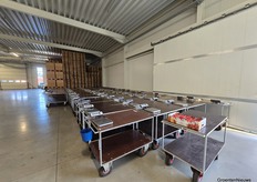 Oogstkarren met weegschalen