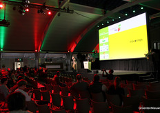 Maurice Wubben mocht het podium op om over Robocrops te vertellen.