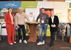 Team ZLTO en Glastuinbouw Nederland samen: Wendy Klijn, Frits van Veldhoven, Jasper van Diemen en Esmee Meijs
