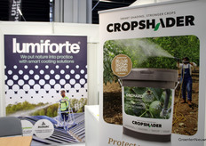 Lumiforte toont Cropshader, een product speciaal voor boomgaarden. Op TSW was er veel aandacht voor boomgaarden.