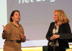 Inge Bergsma-de Vries (Drenthe Growers) en Adri Bom-Lemstra (Glastuinbouw Nederland)