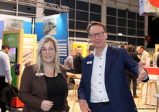 Sacha Bahmai-Louissen en Lucas van 't Hof van Easyfairs kwamen de stemming proeven en feedback ophalen over de vernieuwde tweedaagse opzet van HortiContact.