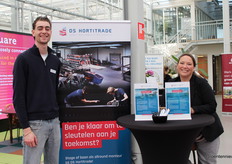 Mike van der weerd en Debora Capilitan van DS Hortitrade. hadden een mooie plek op het event. Ze zoeken allround monteurs en een logistiek manager.