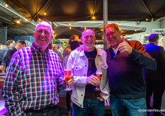 Baan de Kok, Frans Kasko en Koos van Schie, die samen met Cor Sepers (niet op de foto) de langstlopende medewerker is van de club en goed is voor maar liefst 49 jaar bij Bom