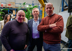 Chris de Bruijn en Arjan Sennef, InfaTechniek, met in het midden Mark Alblas (Atrium)