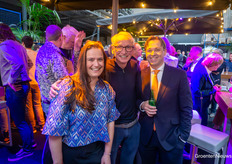 Arlette Sijmonsma, HortiDaily, met Koen Brabander, PB Tec, en Marck Hagen, Atrium