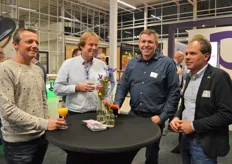 Eric Jansen (Future Flowers), Robert Zuyderwijk (Handelskwekerij P. v.d. Haak), Jack Groenewegen en Perry van der Haak van de gelijknamige handelskwekerij.