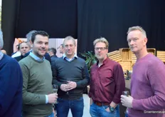 Sven Fitters, Frank van Amelsvoort (Van Amelsvoort Kassenbouw), Jan-Pieter Schellekens (Schellekens Totaal Projecten) en Gerrit Klop (Van Amelsvoort Kassenbouw)
