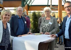 Janine Luten (GroentenFruit Huis), Kees van Ast (Topsector Tuinbouw & Uitgangsmaterialen), Annie van de Riet (AVAG) en Michiel Roelse (Topsector Tuinbouw & Uitgangsmaterialen)