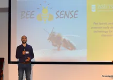 Aria Samimi pitchte over InsectSense, een sensor met bijenneus.