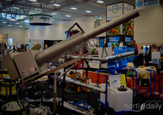 Dramm bracht heel wat tuinbouwinstallaties mee naar de beurs. In dit geval een Pulsefog K40 van Frans Veugen