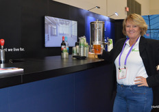 Mary Derksen (Ridder) had de biertap op de stand van PB tec ontdekt. Ze was zeker niet de enige op de beursvloer.