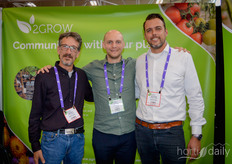 Maxime Dedecker en Wouter De Bruyker (2Grow) met op links hun man in Canada: Benoit St-Laurent.
