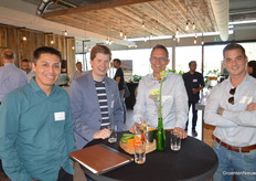 Adrian Procopio (Certis), Rick van der Linden (Greenhouse Marketeers), René Gomersbach (Rabobank) en Paul Breukel (All Port Horti Logistics)