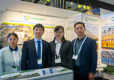 Team Sangreen: Guohong Ren, Ray Yang, Diana Peng en Jian Zhao