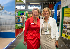 Mirjan den Drijver (GreenV) en Angelique de Wit (Greenport West Holland)