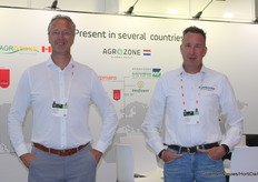 Aanwezig in verschillende landen: Cees de Haan en Art Lobs op de stand van Agrozone en Hortispeed.