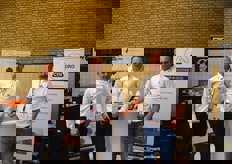 Joost Hovens, Thomas Verburg en Gerard Schepers van Cindro hadden op het laatste moment ook nog een stand bemachtigd.