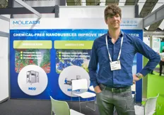 Moleaer is solely represented by Michiel de Jong at the moment the photo was taken as his colleagues were talking a walk on the show – or are they out celebrating closing another big funding round? https://www.hortidaily.com/article/9435693/moleaer-closes-40-million-funding-round/ 