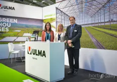 Naome Soud, Ainhoa Acuña & Gorka Mendiguren represent ULMA greenhouses.