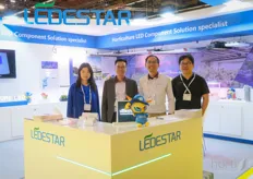 Ying Gao, Tony Chen, Zheng Wang Chinese LED producer LedeStar, together with William Zhou (R) from Larix Grow.