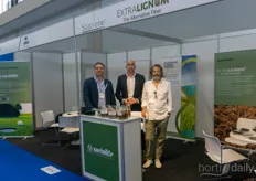 Federico Ambrosata, Federico Guaraldi en Franceso Reni van Saviolife, met onder andere biostimulaten voor diverse gewassen.